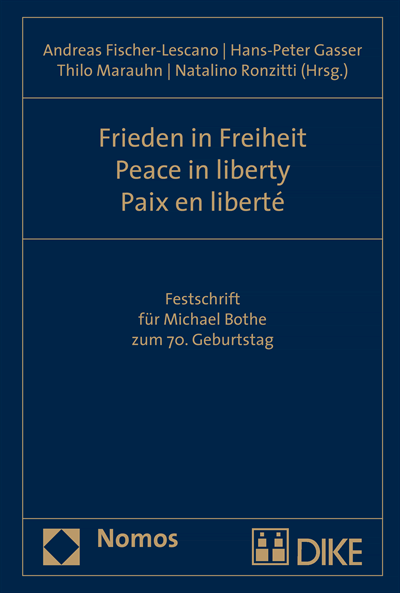 Cover des Buchs: Frieden in Freiheit - Peace in liberty - Paix en liberté