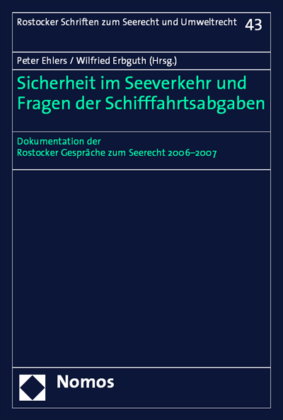 Cover des Buchs: Sicherheit im Seeverkehr und Fragen der Schifffahrtsabgaben