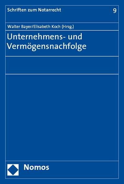 Cover des Buchs: Unternehmens- und Vermögensnachfolge