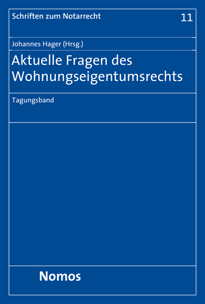 Cover des Buchs: Aktuelle Fragen des Wohnungseigentumsrechts