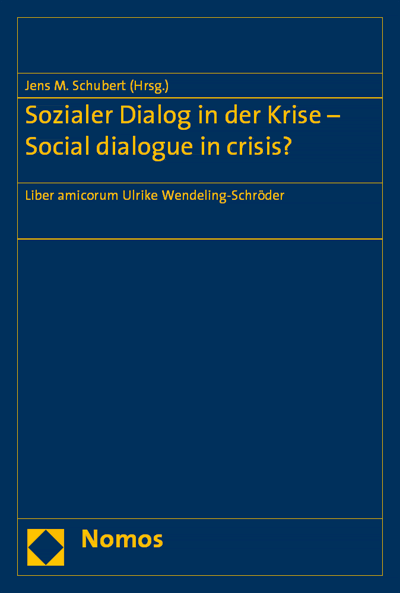 Cover des Buchs: Sozialer Dialog in der Krise - Social dialogue in crisis?
