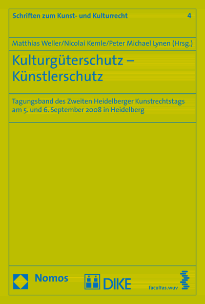 Cover des Buchs: Kulturgüterschutz - Künstlerschutz