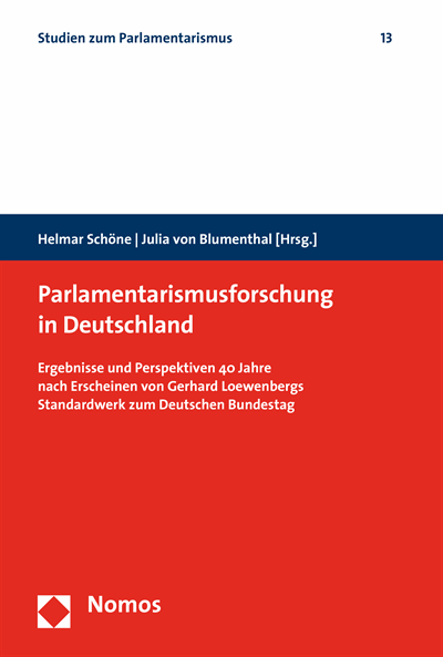 Cover des Buchs: Parlamentarismusforschung in Deutschland