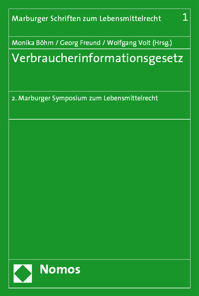 Cover des Buchs: Verbraucherinformationsgesetz