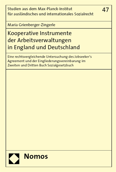 Cover des Buchs: Kooperative Instrumente der Arbeitsverwaltungen in England und Deutschland