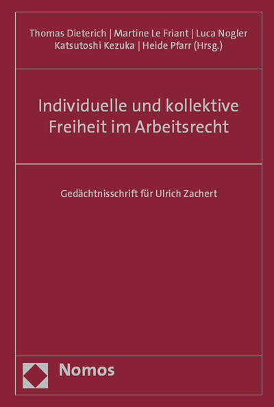 Cover des Buchs: Individuelle und kollektive Freiheit im Arbeitsrecht