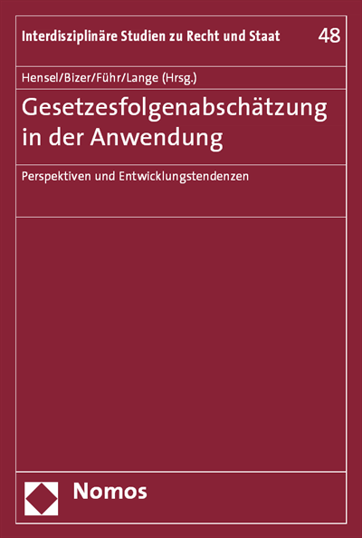 Cover des Buchs: Gesetzesfolgenabschätzung in der Anwendung