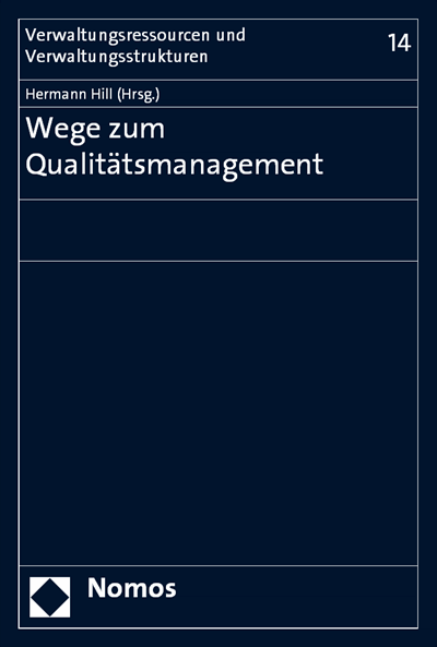 Cover des Buchs: Wege zum Qualitätsmanagement