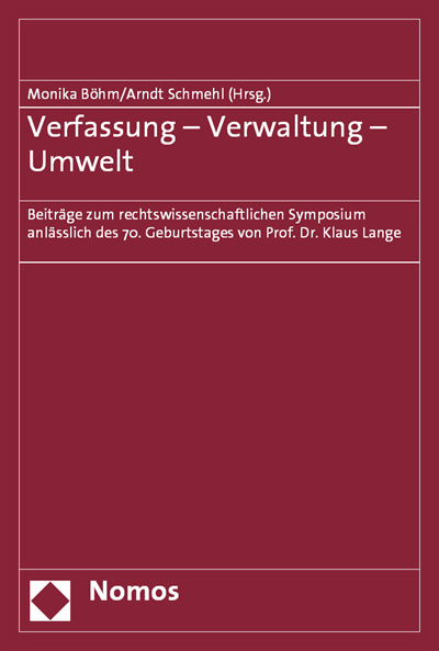 Cover des Buchs: Verfassung - Verwaltung - Umwelt