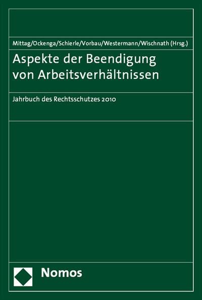 Cover des Buchs: Aspekte der Beendigung von Arbeitsverhältnissen
