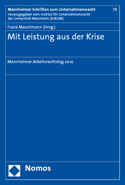 Cover des Buchs: Mit Leistung aus der Krise