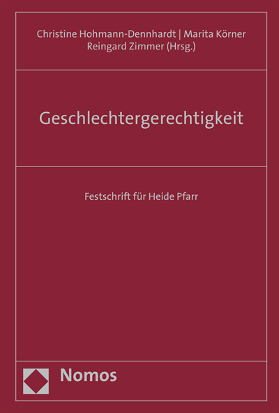 Cover des Buchs: Geschlechtergerechtigkeit