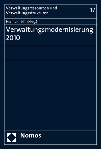 Cover des Buchs: Verwaltungsmodernisierung 2010