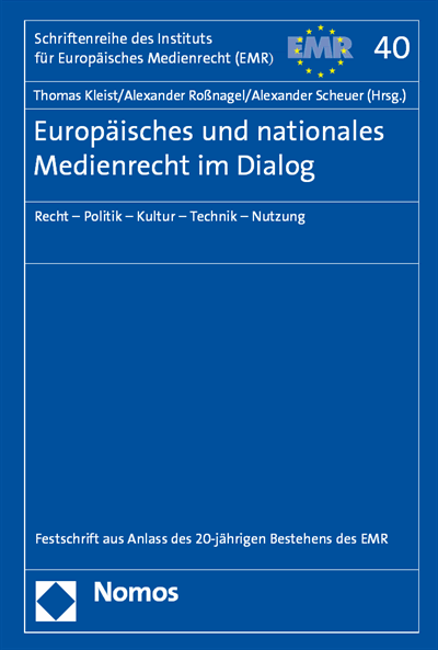 Cover des Buchs: Europäisches und nationales Medienrecht im Dialog