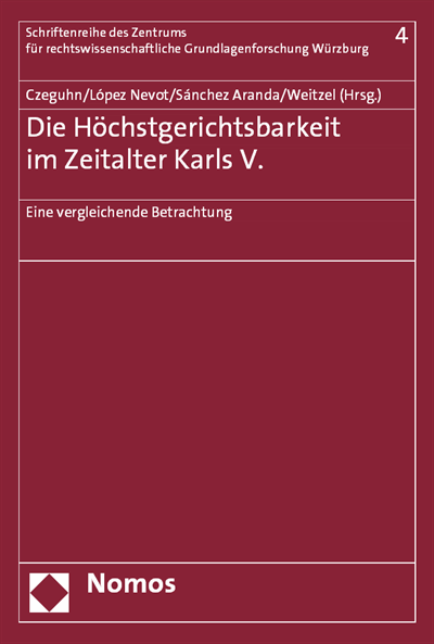 Cover des Buchs: Die Höchstgerichtsbarkeit im Zeitalter Karls V.