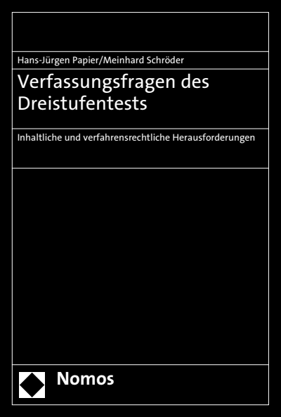 Cover des Buchs: Verfassungsfragen des Dreistufentests