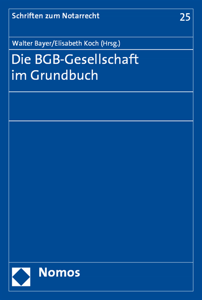 Cover of book: Die BGB-Gesellschaft im Grundbuch
