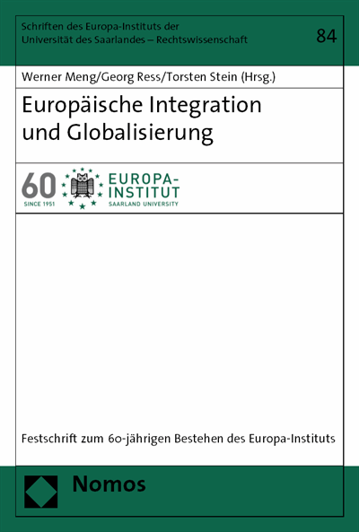Cover des Buchs: Europäische Integration und Globalisierung
