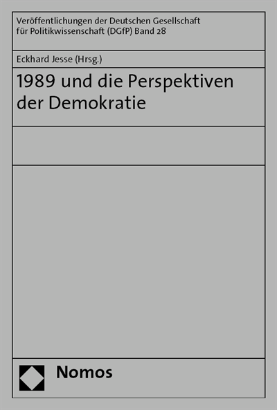 Cover des Buchs: 1989 und die Perspektiven der Demokratie
