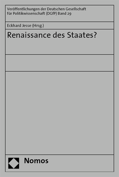 Cover des Buchs: Renaissance des Staates?