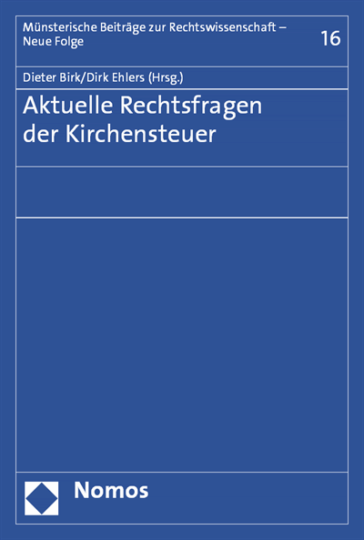 Cover des Buchs: Aktuelle Rechtsfragen der Kirchensteuer