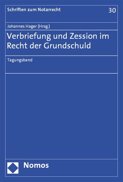 Cover des Buchs: Verbriefung und Zession im Recht der Grundschuld