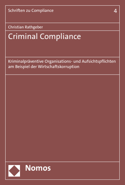 Cover of book: Criminal Compliance