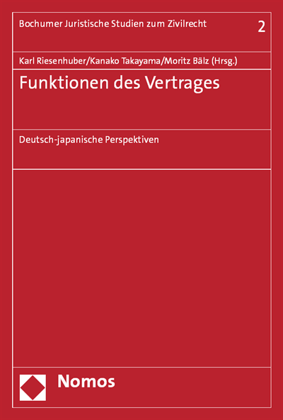 Cover des Buchs: Funktionen des Vertrages