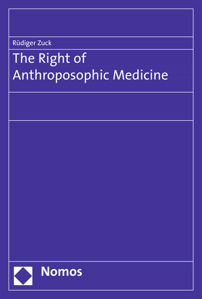 Cover des Buchs: The Right of Anthroposophic Medicine