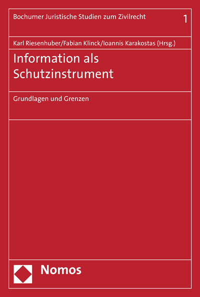 Cover des Buchs: Information als Schutzinstrument