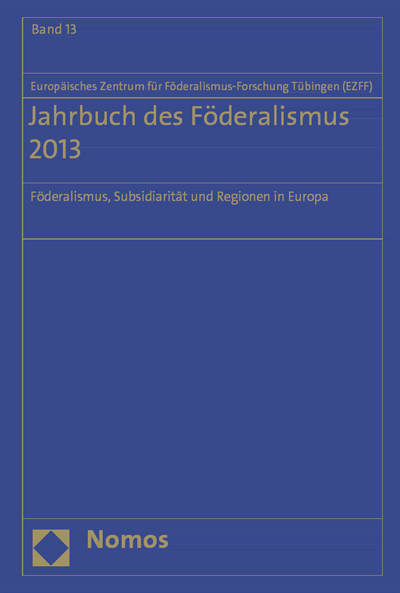 Cover des Buchs: Jahrbuch des Föderalismus 2013