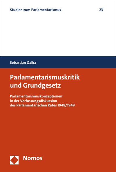 Cover des Buchs: Parlamentarismuskritik und Grundgesetz