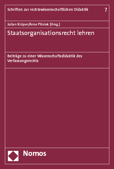Cover des Buchs: Staatsorganisationsrecht lehren