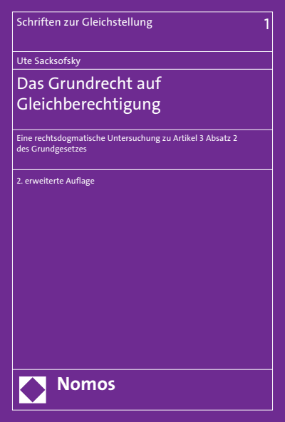 Cover des Buchs: Das Grundrecht auf Gleichberechtigung