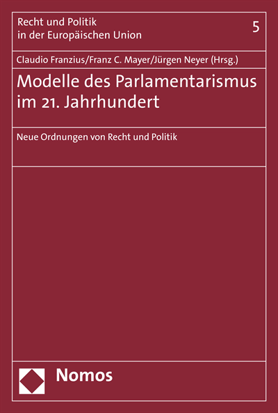 Cover des Buchs: Modelle des Parlamentarismus im 21. Jahrhundert