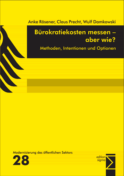 Cover des Buchs: Bürokratiekosten messen - aber wie?