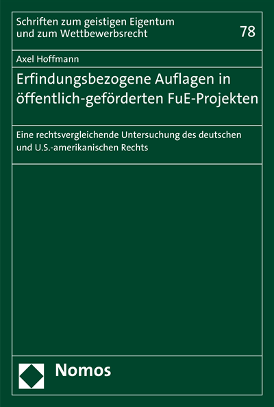 Cover of book: Erfindungsbezogene Auflagen in öffentlich-geförderten FuE-Projekten