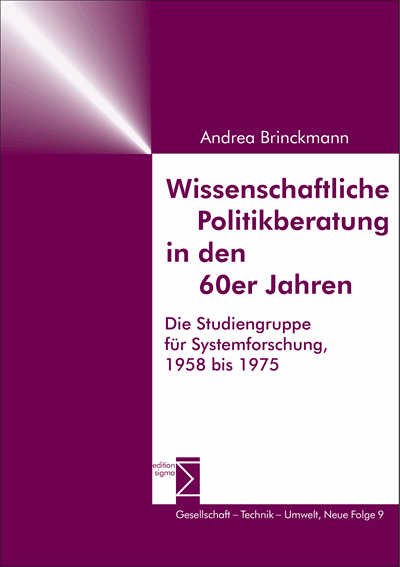 Cover des Buchs: Wissenschaftliche Politikberatung in den 60er Jahren
