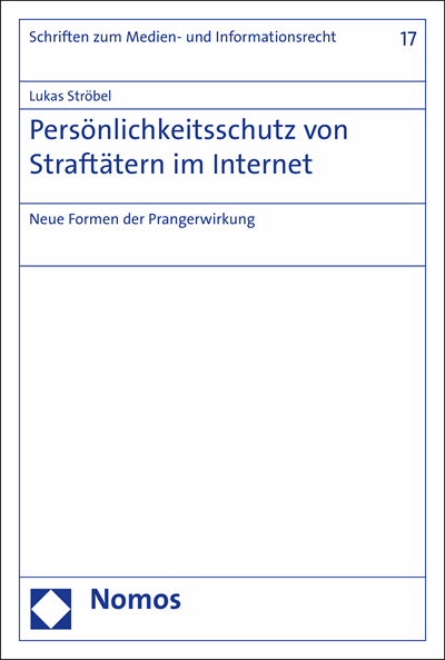 Cover des Buchs: Persönlichkeitsschutz von Straftätern im Internet