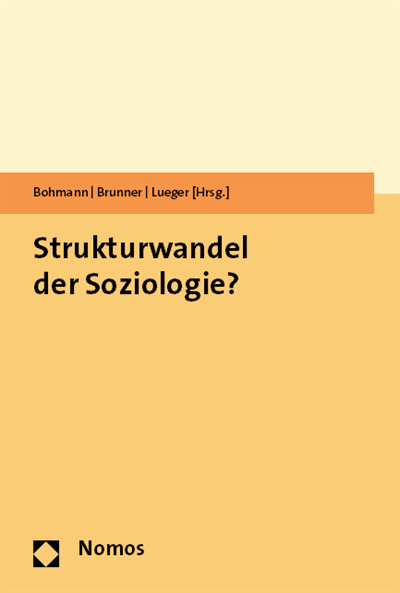 Cover des Buchs: Strukturwandel der Soziologie?