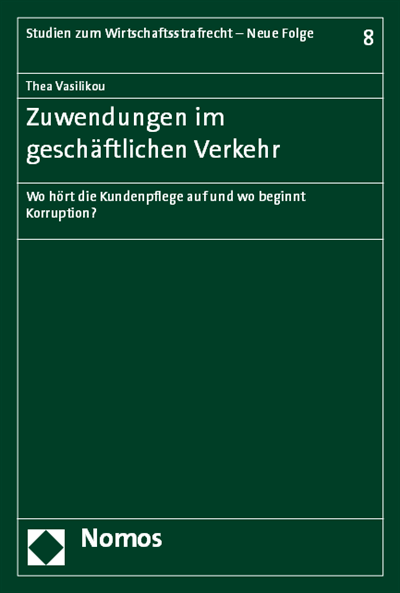 Cover des Buchs: Zuwendungen im geschäftlichen Verkehr
