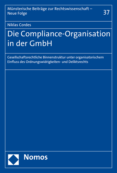 Cover of book: Die Compliance-Organisation in der GmbH