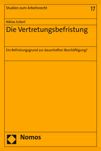 Cover des Buchs: Die Vertretungsbefristung