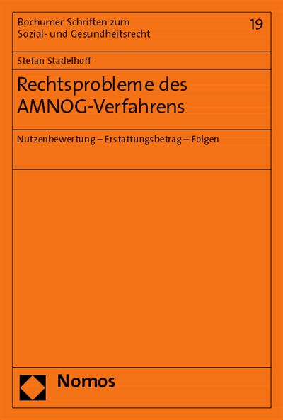 Cover des Buchs: Rechtsprobleme des AMNOG-Verfahrens