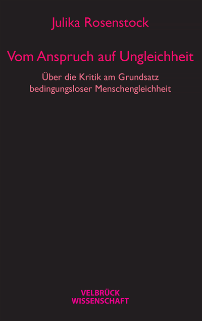 Cover des Buchs: Vom Anspruch auf Ungleichheit