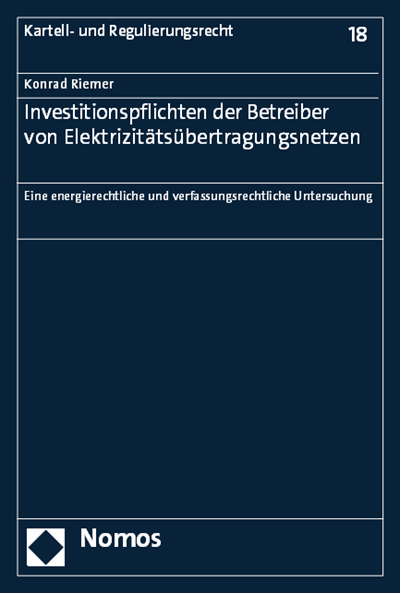 Cover des Buchs: Investitionspflichten der Betreiber von Elektrizitätsübertragungsnetzen