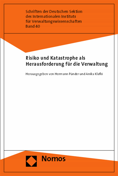 Cover des Buchs: Risiko und Katastrophe als Herausforderung für die Verwaltung