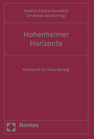 Cover des Buchs: Hohenheimer Horizonte
