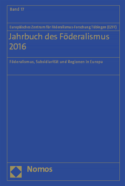 Cover des Buchs: Jahrbuch des Föderalismus 2016