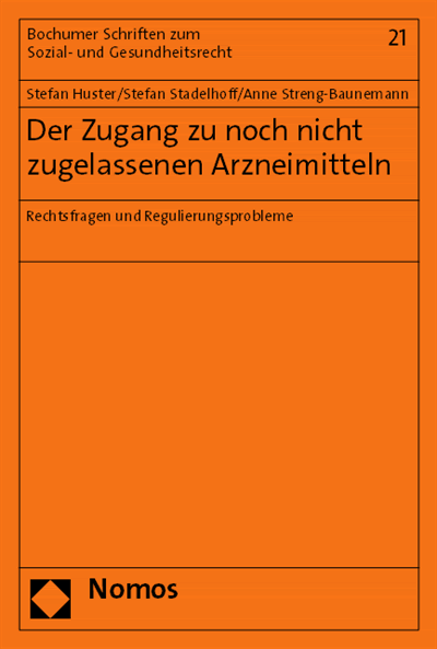 Cover des Buchs: Der Zugang zu noch nicht zugelassenen Arzneimitteln